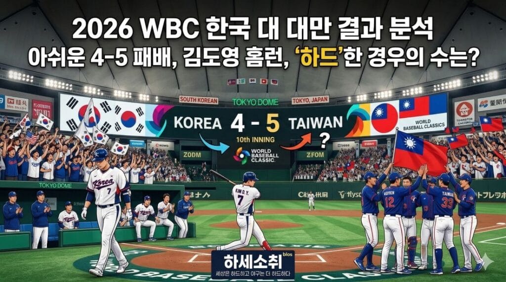 2026 WBC 한국 대만 결과