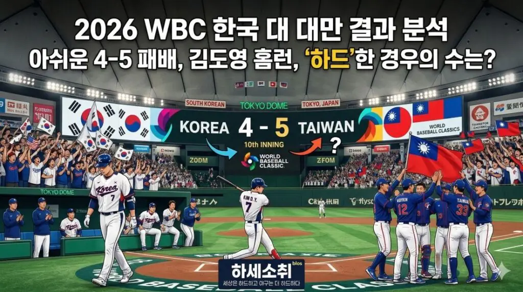 2026 WBC 한국 대만 결과