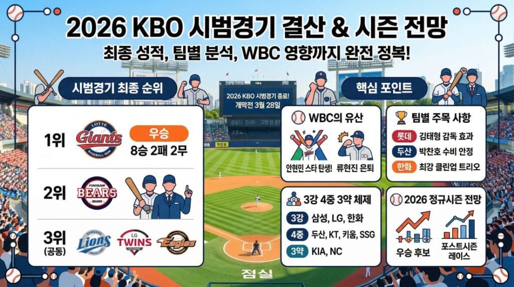 2026 KBO 시범경기 결과
