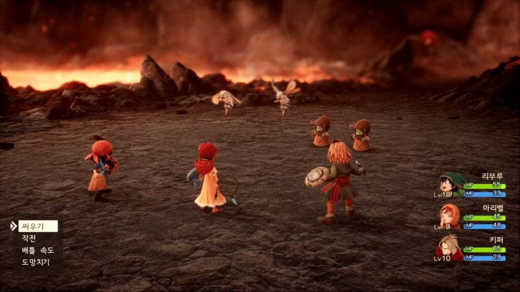 드래곤 퀘스트 7 리이매진드 전투화면