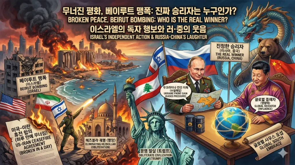 이스라엘 베이루트 맹폭