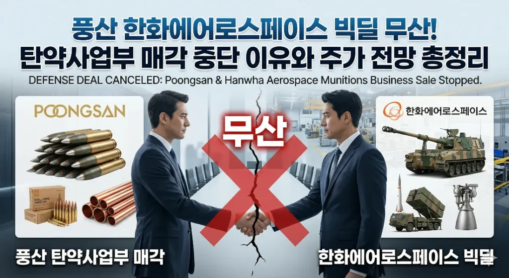풍산 한화에어로스페이스 빅딜 무산