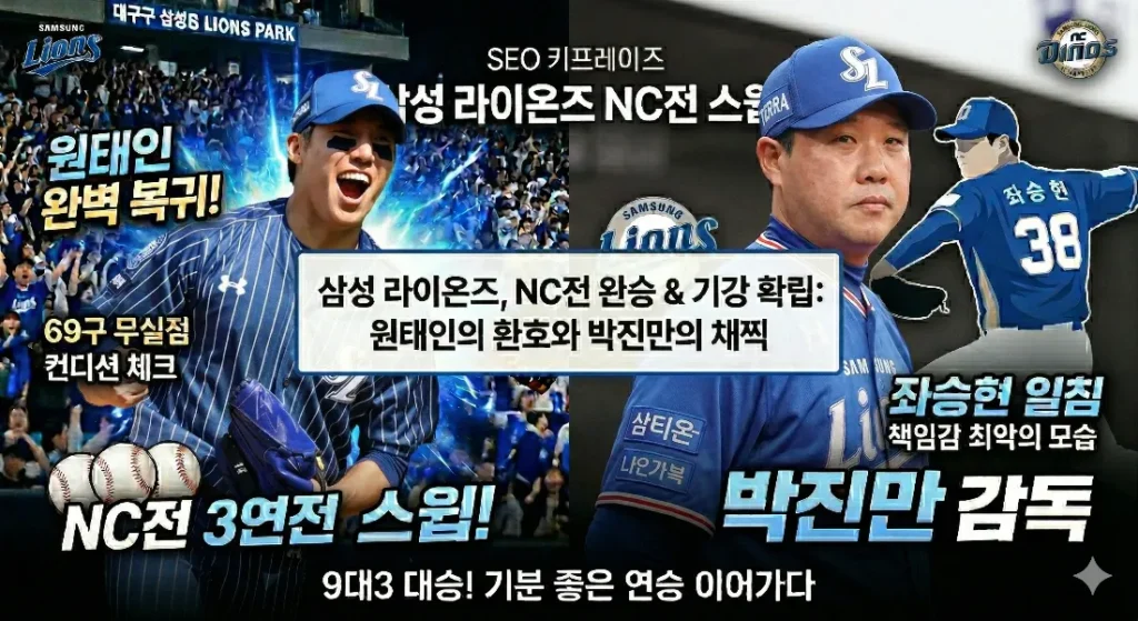 삼성 라이온즈 NC전 스윕